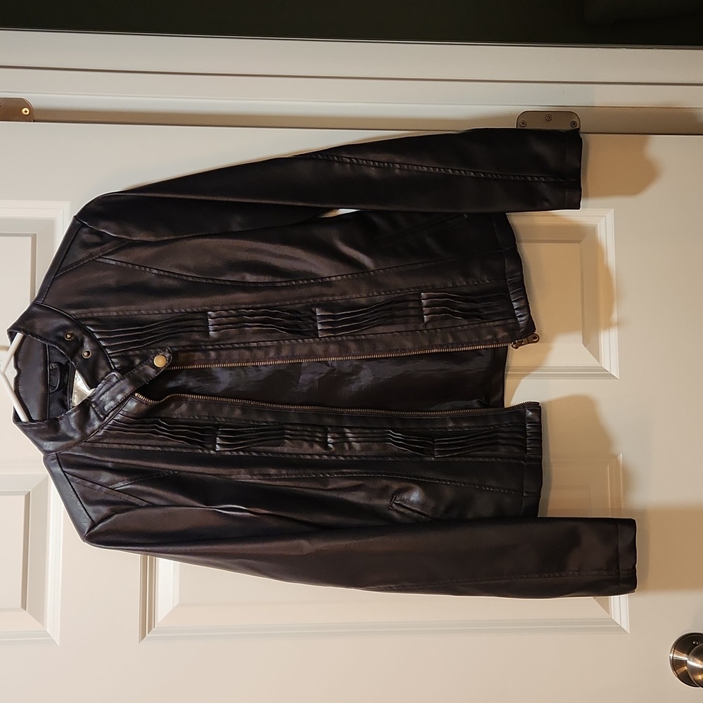 Purple leather jacket
